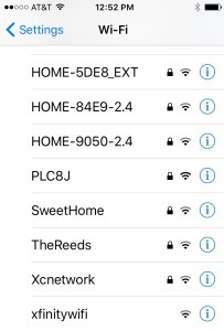 WiFi SSIDs on my iPhone